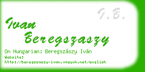 ivan beregszaszy business card
