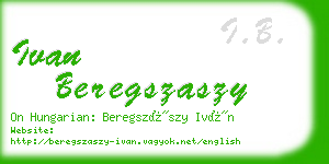 ivan beregszaszy business card